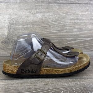 Birkenstock Betula Gizeh Women’s Sz 11/EU 42 Metallic Brown Slip On Thong Sandal